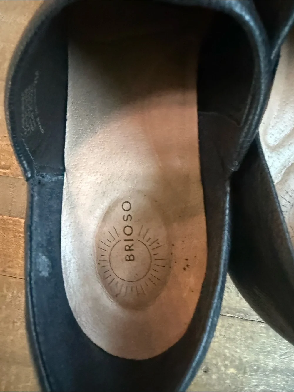 Women’s Black Leather Slip-On Loafers with Cushioned Insole